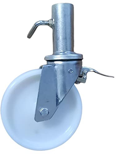 RUEDA DE ANDAMIO EUROPEO o multidireccional tubo exterior 55 x 120mm rueda de 200 x 50 mm carga 600 kgs(CAJA DE 4 UNIDADES)