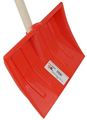 Shw-Fire Pala quitanieves, plástico, mango redondo, madera, 110 cm de largo