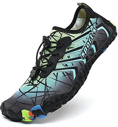 ziitop Badeschuhe Damen Herren Strandschuhe Schnell Trocknend Wasserschuhe Drainagelöcher Strand Schwimmschuhe Unisex Barfußschuhe für Kajakfahren Studio Traillauf Wandern(EU39 Farbverlauf Mondlicht)