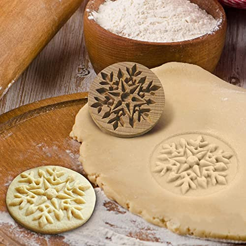 Stampi per timbri per biscotti, tagliabiscotti in legno goffrato, stampo per biscotti con timbro, stampo per biscotti di panpepato 3D, decorazione per stampini per biscotti in legno intagliato (G)