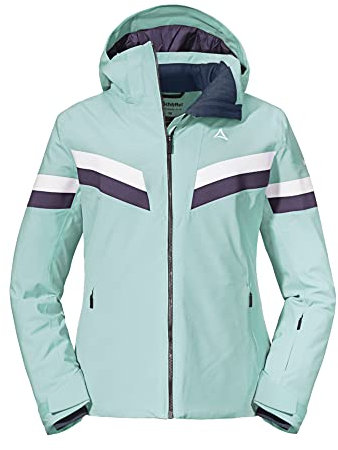 Schöffel Damen Ski Jkt Brunnenkopf2 L, wasserdichte Skijacke mit 4-Wege-Stretch, warme und atmungsaktive Outdoorjacke mit abnehmbarer Kapuze, blue tint, 46