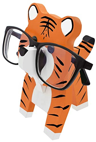 VIPbuy Tiger Holz Brillenhalter, 3D Holzpuzzle Brillenständer Tier Brillenhalter Sonnenbrille Display Rack Geschenke Home Office Schreibtisch Dekor