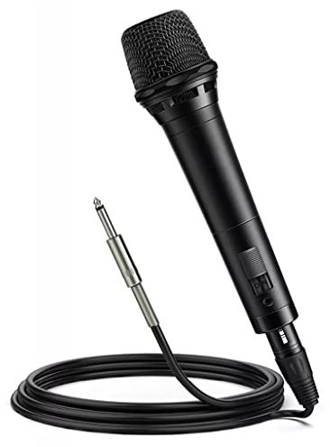 MSUDGH Hand-held Microphone, Dynamic Vocal Microphone Cardioid with Microphone for Live Vocal and Speech (Color : A, Size (A