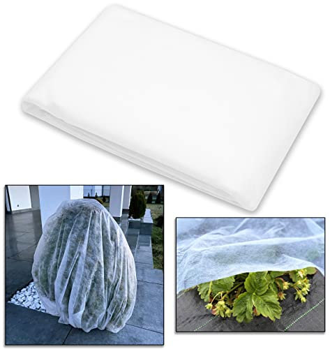 sarcia.eu UNKRAUTVLIES Pflanzen Winterschutz Wintervlies Frostschutz für Pflanzen UV-Stabil WEIß Stärke 15g/m2 1,5m 100m