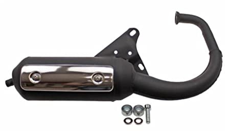 Offener Auspuff passend für Yamaha Slider EW50, MBK Stunt 50 SA09, MBK Booster, Yamaha BWs – Auspuffanlage für stehenden Minarelli 50ccm – Originaloptik