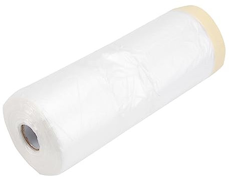 BESTonZON 1Stk Abdeckfolie 110 cm breit und 30 Meter lang Vinylfolie lackieren Malerband bettwäsche Abdeckband Abdeckfolie aufsprühen malen Schutzfilm Lackfolie Sprühfarbe Klebeband Weiß