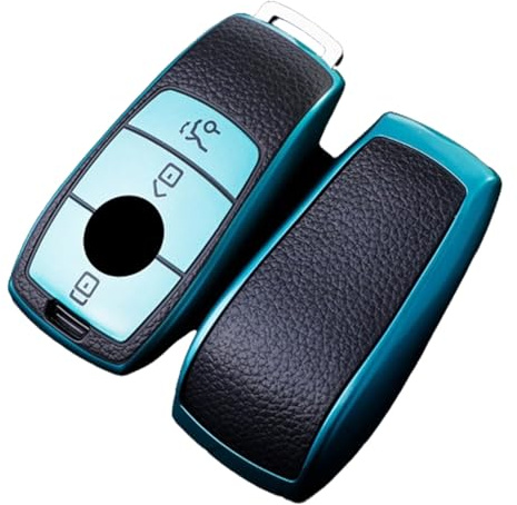KUNIO Schlüsselhülle Passt für Mercedes A B C E S G Klasse GLC CLE GLB CLA W177 W247 B200 W205 S63 AMG A200 MS Keyless Schutzhülle TPU Schlüsselcover Schlüsseletui 3 Tasten