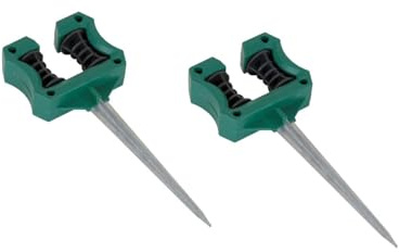 2er Set Schlauchhalter Schlauchführung Gartenschlauch Metall Gartenschlauchhalter Gartenschlauchführung mit Erdspieß (2er Set)