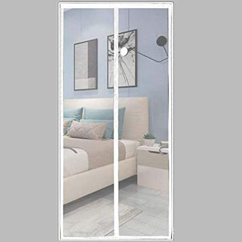 Zanzariera magnetica per porta con rete rinforzata in fibra di vetro per tenere lontani gli insetti, chiusura automatica, ideale per stanza, cucina, balcone, su misura