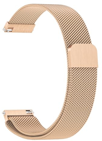 Amzpas Edelstahl Mesh Uhrenarmband 22mm 20mm 19mm 18mm Metall Ersatz Armband Magnetverschluss Smartwatch Schnellverschluss Watch Uhren Ersatzband Für Damen Herren