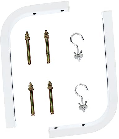 Angoily 2pcs Projector Screen Hanger Adjustable Extension Wall Hanging L-bracket Iron Wall Mount Hook Support for Manual and Projector Screens Drywall and Chalkboard Use