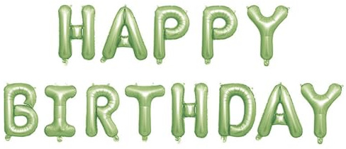 Gleemix Macaron Grüne Happy Birthday Girlande, Folienballon Happy Birthday Ballon Banner, Luftballons Geburtstag Happy Birthday Deko, Geburtstagsdeko für Jungen Mädchen Frauen Männer Deko Geburtstag