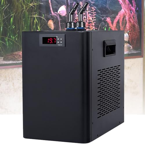 Acuario Enfriador de Agua de 42 galones, 1/10 HP, compresor de refrigeración de diseño silencioso para hidroponía, arrecifes de Coral, Tanques de Dulce y Salada.