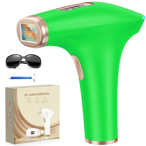 Haarlosy IPL Epilatore Luce Pulsata, 3-in-1 HR/SC/RA Epilatore Laser per Donna e Uomo, 9 Livelli di Energia Regolabile Adatto Depilatore Corpo, Viso, Ascelle, Gambe (Verde Scuro)