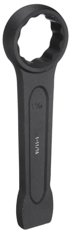 QUARKZMAN Llave De Golpe 1-11/16 12 Puntos Llave De Golpe Plana Llave De Tubo De Mango Recto Llave De Caja Para Golpear