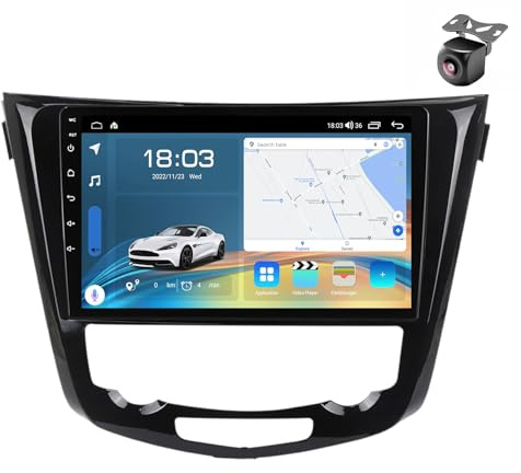 Android 15 Autoradio per Nissan Qashqai 2 J11 x-trail 3 T32 2013 2014-2017 Tablet Pollici 10 Schermo MP5 Lettore Multimediale Receiver GPS Navigazione con Carplay Android Auto (Y3 8Core 2+32G)