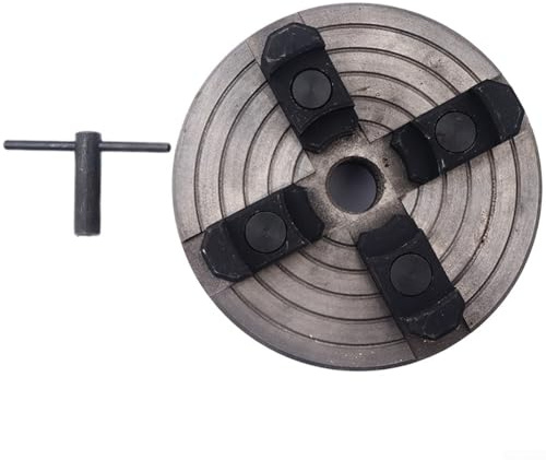 Portabrocas de torno de madera autocentrante de 6 pulgadas, rosca 1 & # x000308TPI bandeja de torno para carpintería Mandril de acción única para proyectos profesionales de torneado
