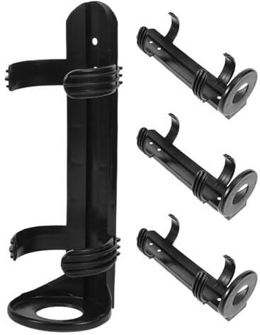 INOOMP Soporte para Extintor de Fuego Negro de Plástico Instalación Rápida y Ahorro de Espacio para Coche y Barco, Paquete de 4 Piezas