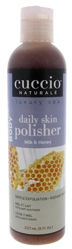 Cuccio Naturale Daily Skin Body Polisher - Soothes And Softens Your Skin - Gentle Exfoliation Process - Lifts Dead Cells From The Skin’s Surface - Radiant Skin - Milk And Honey - 8 Oz