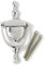 Bulk Hardware BH00791, Battente per Porta in Stile Vittoriano, Finitura Ottone Lucido, Cromo, 150 mm