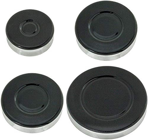 SPARES2GO (Non Universal) Oven Cooker Hob Gas Burner Crown & Flame Cap Kit for Diplomat Oven/Cooker/Hob (Small, 2 Medium & Large, 55mm - 100mm)