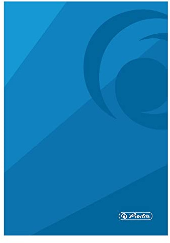 Herlitz Notizblock A5 Liniert - 50 Blatt Schreibblock, Papier 60 g/m², Schulblock mit blauem Deckblatt, Notizbuch für Büro & Schule, Standardlineatur (Blau)
