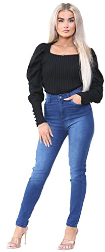 989Zé ENZO Womens Jeans Skinny Stretch Jean High Waisted Denim Pants EZL420 Jeans Blue 10