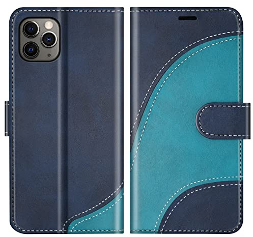 BoxTii Coque pour iPhone 11 Pro Max, Portefeuille Etui en Cuir PU, Magnétique Protection Housse Coque pour iPhone 11 Pro Max, Bleu