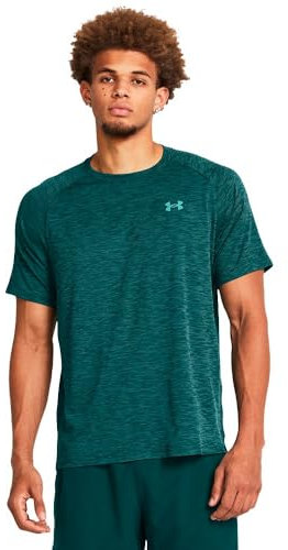 Under Armour Herren Tech-strukturiertes Kurzarm-T-Shirt, Grün, XL