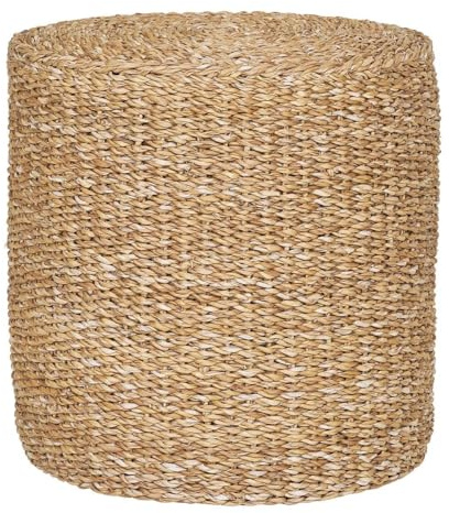 AltoBuy RIVALIA - Pouf en jonc de mer Naturel tressé Ø40cm