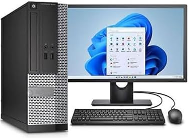 Ordenador Reacondicionado Completo Compatible DELL | CPU Core i5 | RAM 8 GB | SSD 480 GB | Windows 11 Copilot | WiFi | Reproductor DVD | USB | Pantalla VGA de 22 | Office | Antivirus | Teclado Ratón