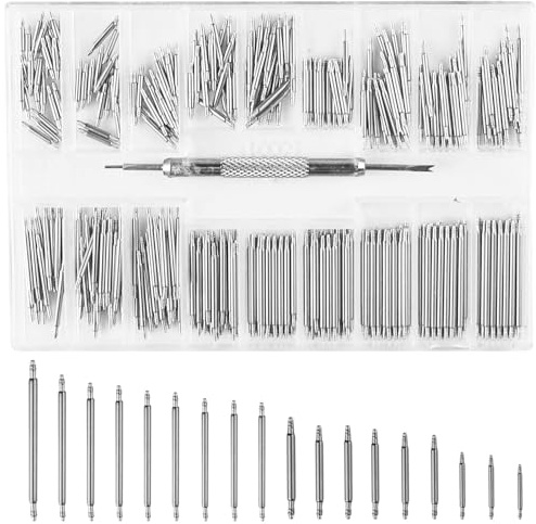 MERVYNGLYNNHUNTER 360 Stück Uhrenarmband Stifte Federstege Werkzeug, Edelstahl Uhrenarmband Link Pins Federstifte, Uhr Entferner Repair Tool Set 8-25 Durchmesser Uhrmacherwerkzeug