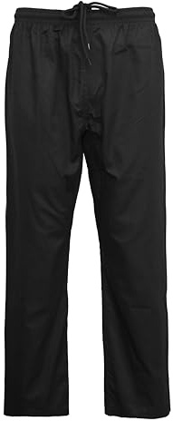 DUASASH Karate Gi Pants for Adult Martial Arts Pants Student Cotton 8oz GI Aikido Kids Pant Kung Fu Adults Kimono Trousers (US, Numeric, 00, Regular, Regular, Black)