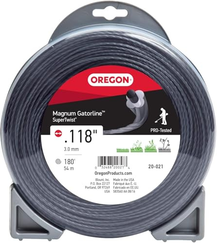 Oregon Magnum Gatorline 118 Trimmer Line Heavy Duty, .118 x 180-Foot