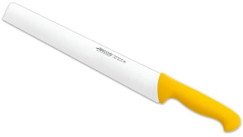 Arcos Serie 2900 - Cuchillo Salami - Hoja de Acero Inoxidable NITRUM de 300 mm - Mango inyectado en Polipropileno Color amarillo