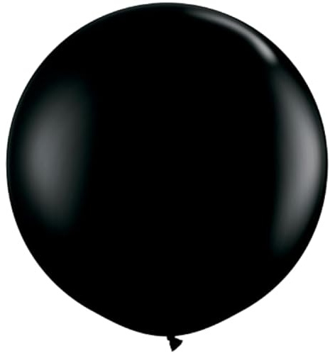 Riesenluftballon - Ø80cm /32inch, Umfang 225cm unbedruckt von Ballonpoint, Ballonfarbe SCHWARZ, XXL Riesenluftballon / Jumboballoon Typ R225 -113-00 , Preis inkl. Spezialballonverschluss (Klammer ZRBV8). Hergestellt in der EU