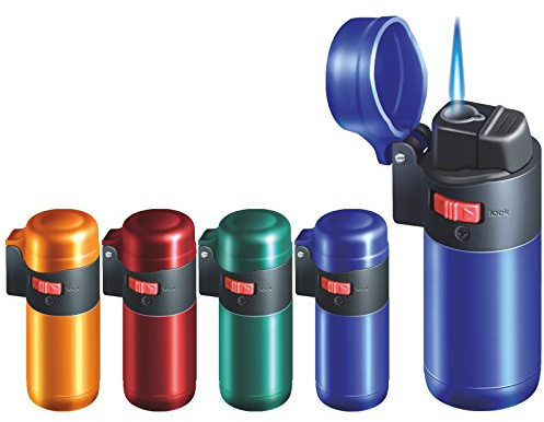 set of 4 Zenga ZL1 Jet Flame Lighters Metallic Wind Proof High Temp 1000-1.300°C Outdoors