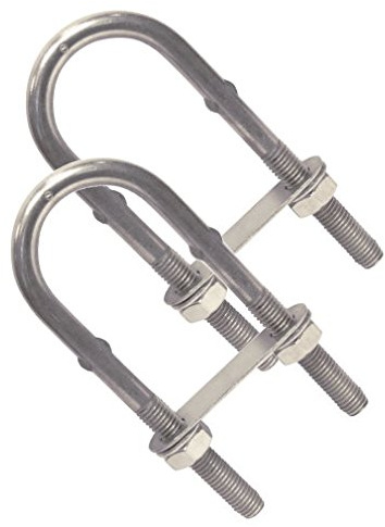 2 Stück U-Bolzen M10 Edelstahl V2A 130 mm