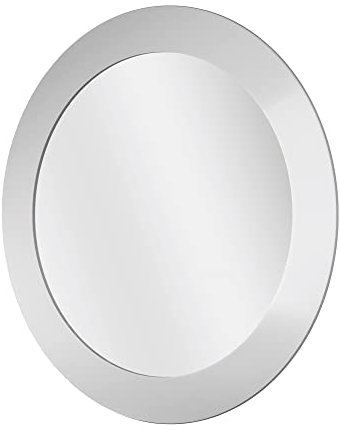 Blue Canyon Round Mirror, 40 cm Length x 40 cm Width, White