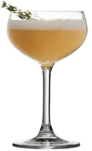 Urban Bar Crystal Champagne Coupe – 1 Elegant Cocktail Glasses – Lead Free Crystal Glassware, Retro Style – Perfect for Prosecco – Dishwasher Safe, Bartender Quality – 210ml / 21cl