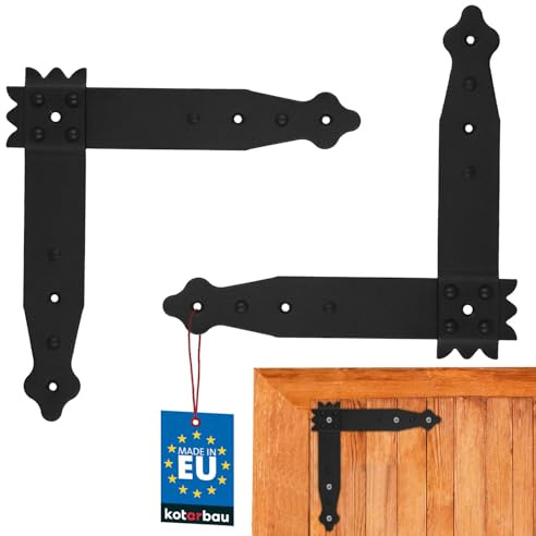 KOTARBAU® Fensterwinkel 200 x 200 1 Paar Bauwinkel Flachwinkel Eckwinkel Winkel Zierwinkel Pulverbeschichtung Schwarz Holzverbinder Verbinder