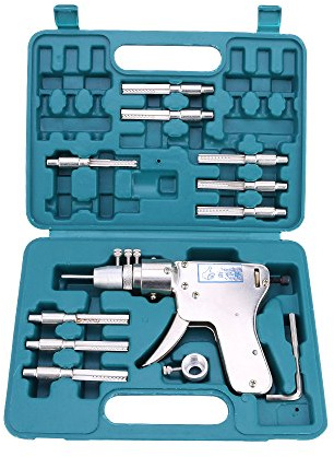 Loboo Idea Bump Keys Schloss-Auswahl-Gewehr, Verschluss-Öffner-Werkzeug, Bauschlosser Lockpicking Gun, Türöffner-Verschluss-Reparatur-Werkzeugkasten für Bauschlosser und Lockpicking