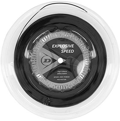 Dunlop Explosive Speed Tennissaite, 17g-1.25mm, 200m Rolle, Schwarz