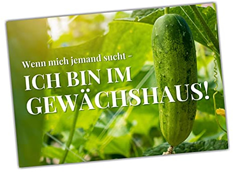Garten bin im Gewächshaus Schild lustiger Spruch Türschild Warnschild Fun Metallschild