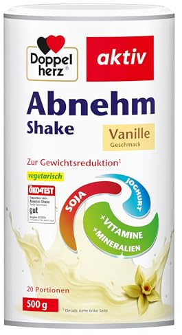 Doppelherz aktiv Abnehm Shake Vanille zur Gewichtsreduktion, 500 g Pulver