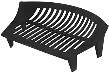 Stax Hearth & Home Cast Iron Fire Grate for 16 Inch Opening Heavy Duty Fire Log Coal Fireplace Rack, Black