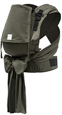 Marsupio Plus Stokke Limas - marsupio in crescita per bambini dalla taglia 56/62 alla 104 (da 4 a 18 kg) - half buckle per un comfort e un supporto ottimali - colore: Olive Green