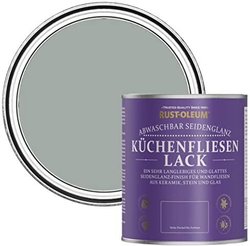 Rust-Oleum abwaschbare Küchenfliesenlack in grau mit Seidenglanz Finish - Urban Grau 750ML