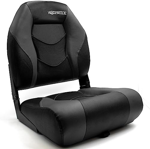 Luxus Low Back Bootssitz - Palmer - Dark Series/Steuerstuhl/Klappbarer Bootsstuhl