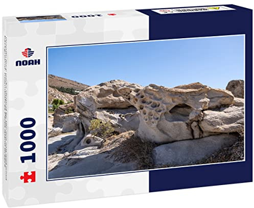 Noah Jigsaw Puzzle Granite Grey Rocks Shaped by The sea Salt and Wind Background. Kolymbithres Paros Island Greece 1000 Pieces